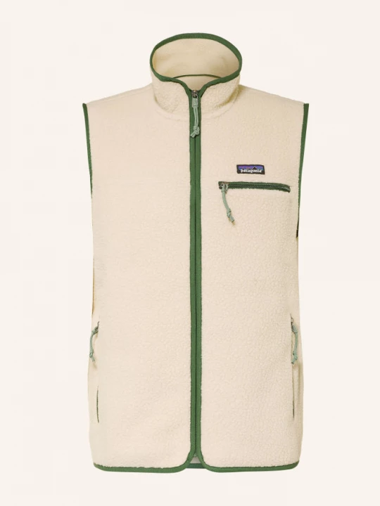 Obrázek produktu Patagonia Fleecová Vesta Retro Pile bílá / tmavě zelená