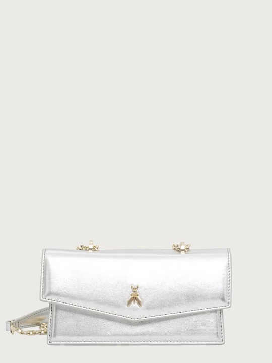 Obrázek produktu Patrizia Pepe crossbody kabelka dámská kožená stříbrná