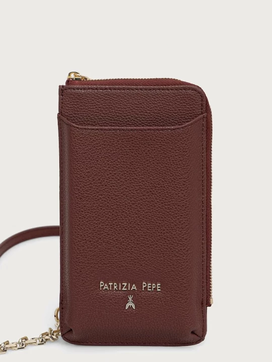 Obrázek produktu Patrizia Pepe obal na telefon dámský kožený hnědá