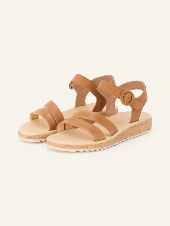 Obrázek produktu Paul Green Sandály S Plochou Podrážkou Washed Kid Cuoio hnědá