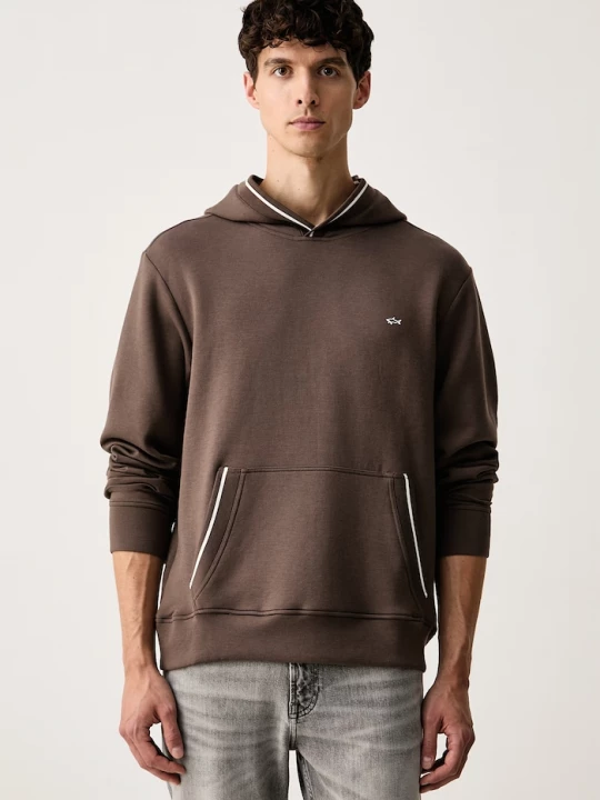 Obrázek produktu Paul&Shark mikina s kapucí pánská s modalem hnědá