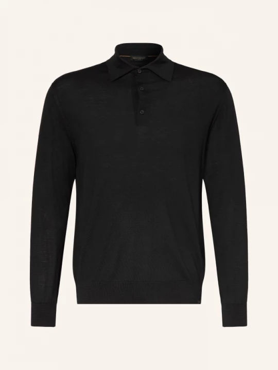 Obrázek produktu Paul & Shark Pletené Polo Tričko Regular Fit Z Merino Vlny černá