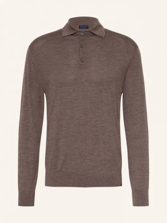 Obrázek produktu Paul & Shark Pletené Polo Tričko Regular Fit Z Merino Vlny hnědá Paul&Shark