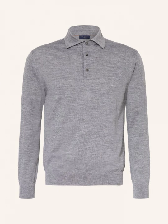 Obrázek produktu Paul & Shark Pletené Polo Tričko Regular Fit Z Merino Vlny šedá