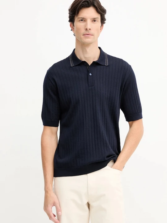 Obrázek produktu Paul&Shark Vlněné polo tričko Paul&Shark Knitwear námořnická modř