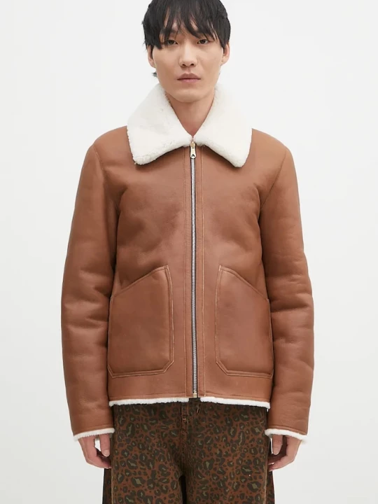 Obrázek produktu Paul Smith Oboustranná kožená bunda Paul Smith hnědá