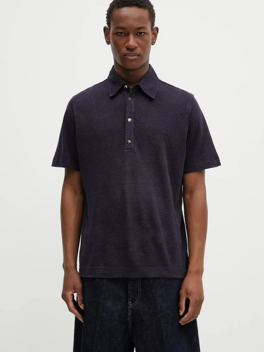 Obrázek produktu Paul Smith Plátěné polo tričko Paul Smith námořnická modř