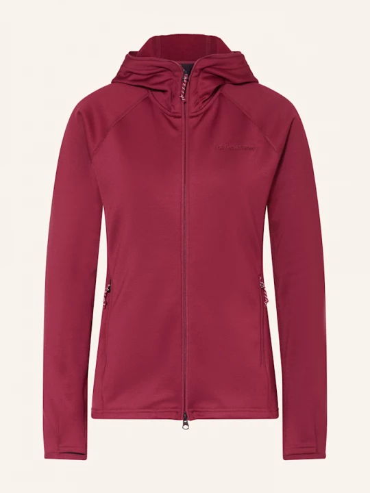 Obrázek produktu Peak Performance Bunda Midlayer Zip Hood tmavě červená