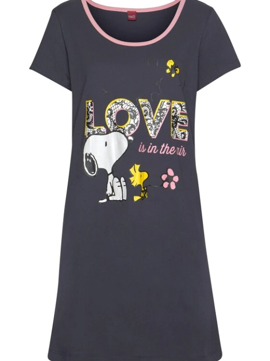 Obrázek produktu PEANUTS Noční košilka žlutá / antracitová / růžová / bílá