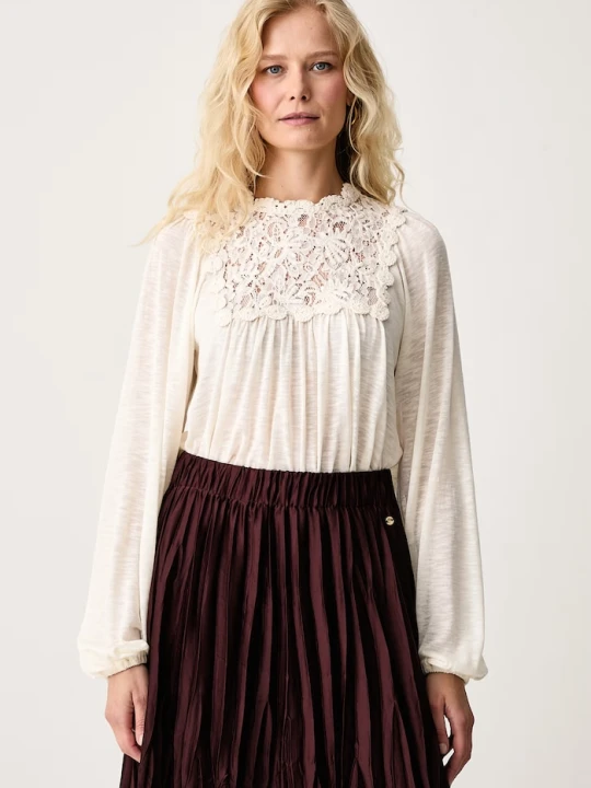 Obrázek produktu Pedro del Hierro halenka dámská s příměsí lnu béžová