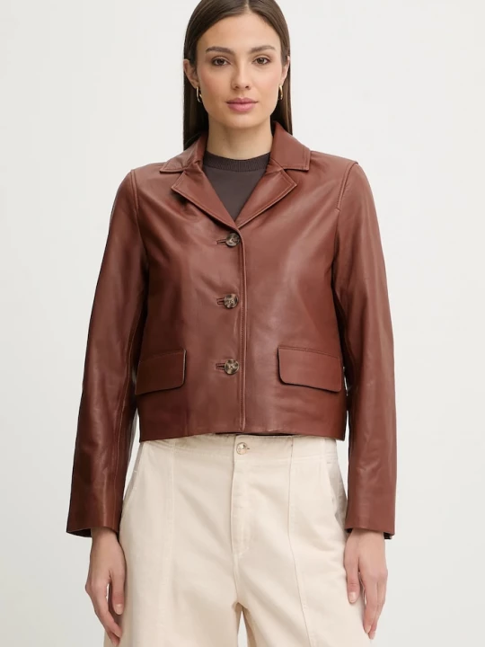Obrázek produktu Pedro del Hierro Kožená bunda Pedro del Hierro hnědá