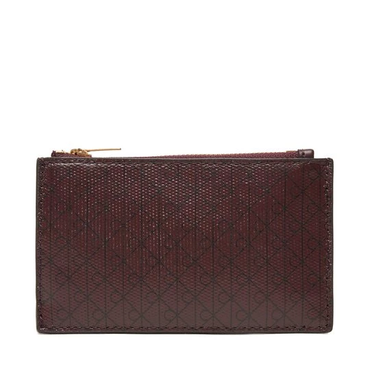 Obrázek produktu Peněženka Calvin Klein Emblem Aop Top Zip Cardcase LV04F1084G Hnědá