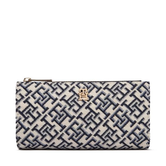 Obrázek produktu Peněženka Tommy Hilfiger Th Icon Long Bifold Jacquard AW0AW19003 Modrá