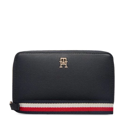 Obrázek produktu Peněženka Tommy Hilfiger Th Logotape Compact Zip Around AW0AW18699 Tmavomodrá