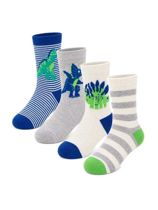 Obrázek produktu Penti Ponožky 'PENTI 4er-Pack Jungen Crew-Socken mit Drachen-Dinosaurier-Muster' mix barev