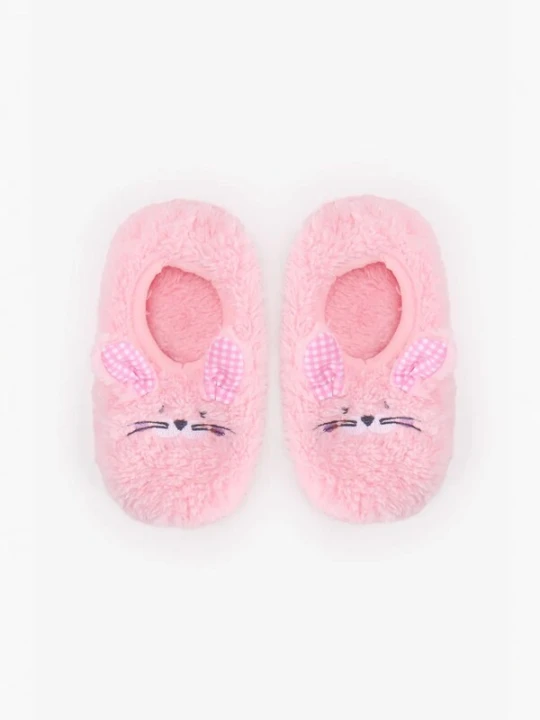 Obrázek produktu Penti Ponožky 'PENTI Mädchen Hausschuhsocken mit Karos und Häschen' pudrová