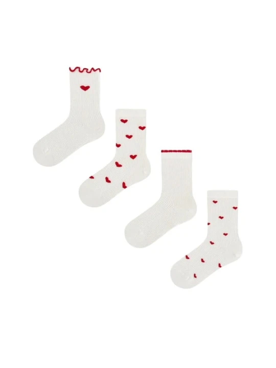 Obrázek produktu Penti Ponožky 'PENTI Mädchen-Herz Baumwoll 2er-Pack Socken' bílá