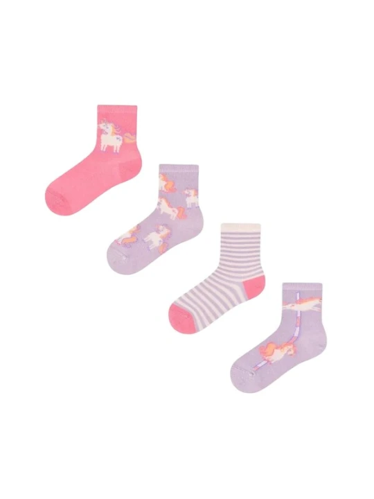 Obrázek produktu Penti Ponožky 'PENTI Mädchen Unicorn Carousel Baumwoll-Doppel-Sneakersocken' mix barev