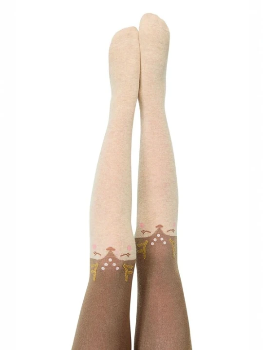 Obrázek produktu Penti Punčocháče 'PENTI Mädchen Pretty Sweet Deer Strumpfhose' béžová / hnědá