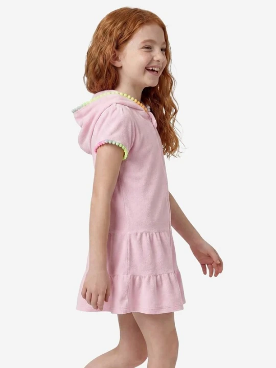 Obrázek produktu Penti Šaty 'PENTI Süßer Pompon-Terry-Kaftan mit kurzen Ärmeln' růže