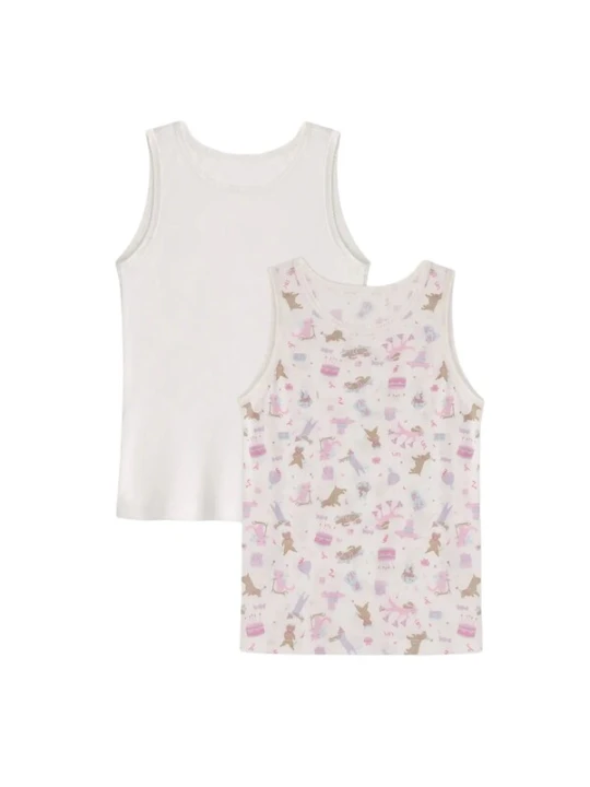 Obrázek produktu Penti Top 'PENTI Kinder Zerbrochen Kitty Hug Tanktop' bílá