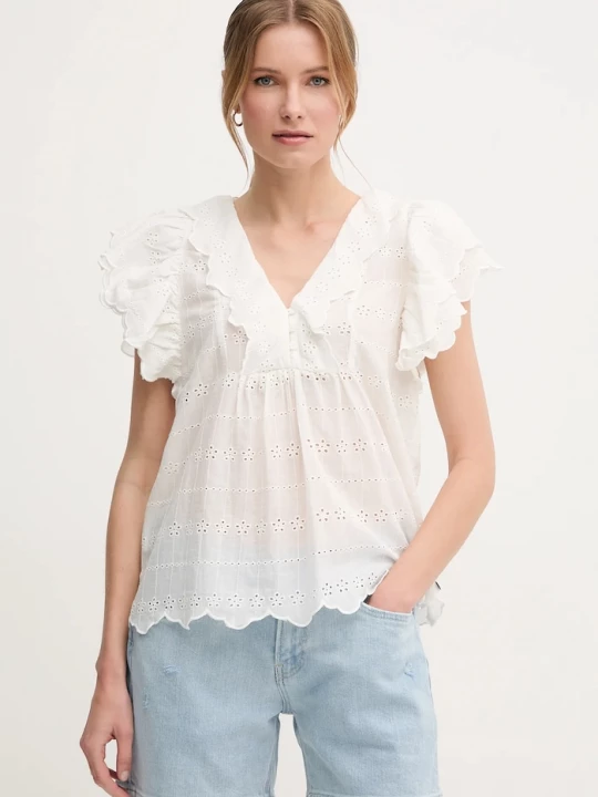Obrázek produktu Pepe Jeans Bavlněná halenka Pepe Jeans DAME bílá