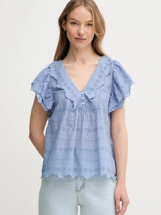 Obrázek produktu Pepe Jeans Bavlněná halenka Pepe Jeans DAME modrá