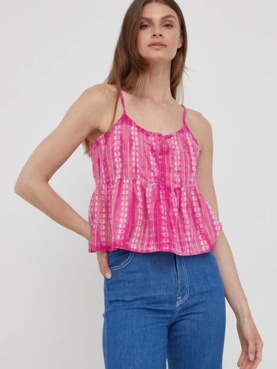 Obrázek produktu Pepe Jeans Bavlněná halenka Pepe Jeans Pam růžová