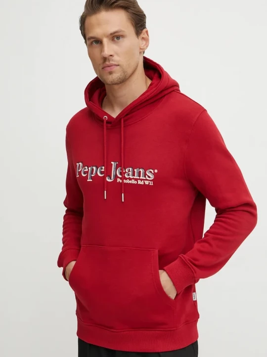 Obrázek produktu Pepe Jeans Bavlněná mikina Pepe Jeans SOMERS HOODIE červená