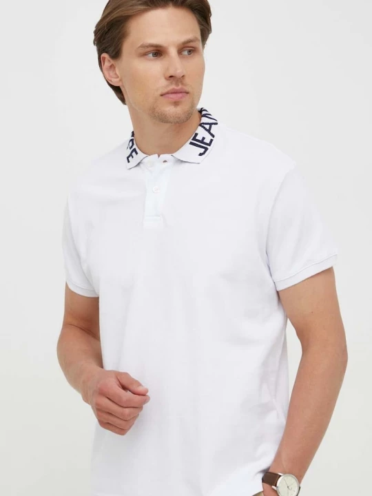 Obrázek produktu Pepe Jeans Bavlněné polo tričko Pepe Jeans bílá