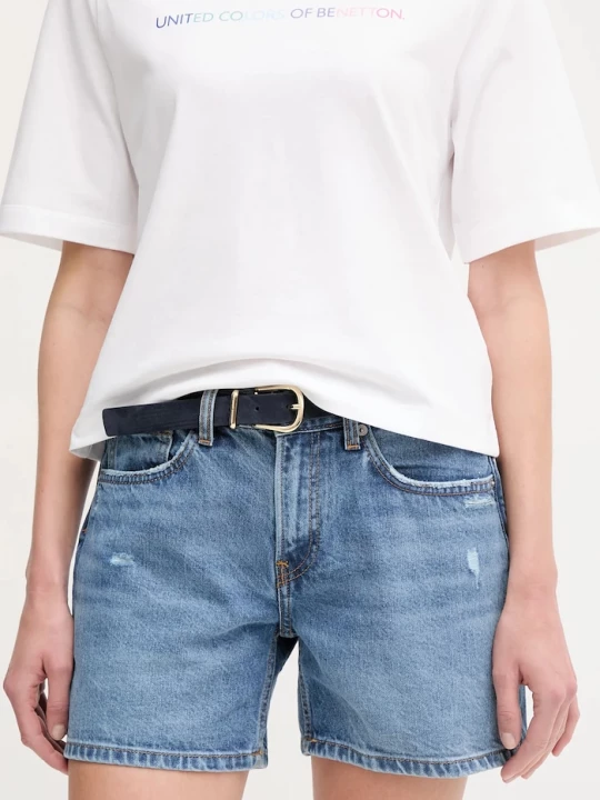 Obrázek produktu Pepe Jeans Bavlněné riflové kraťasy Pepe Jeans REGULAR SHORT HW MABLE modrá