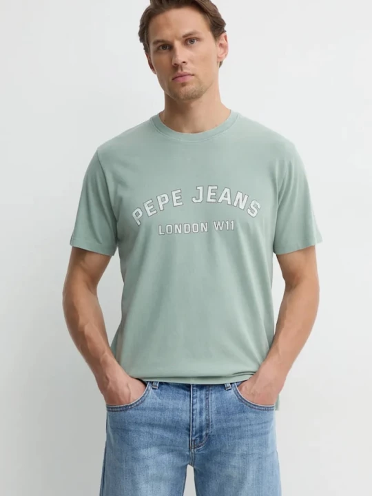Obrázek produktu Pepe Jeans Bavlněné tričko Pepe Jeans ALDRIDGE zelená