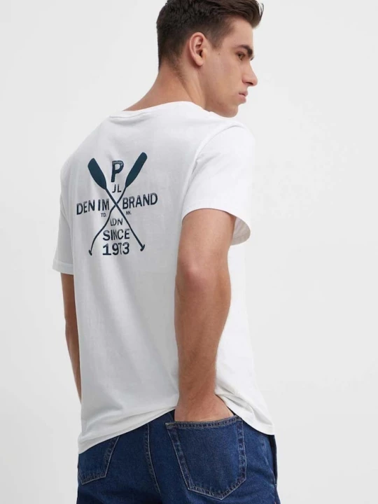 Obrázek produktu Pepe Jeans Bavlněné tričko Pepe Jeans CALLUM bílá