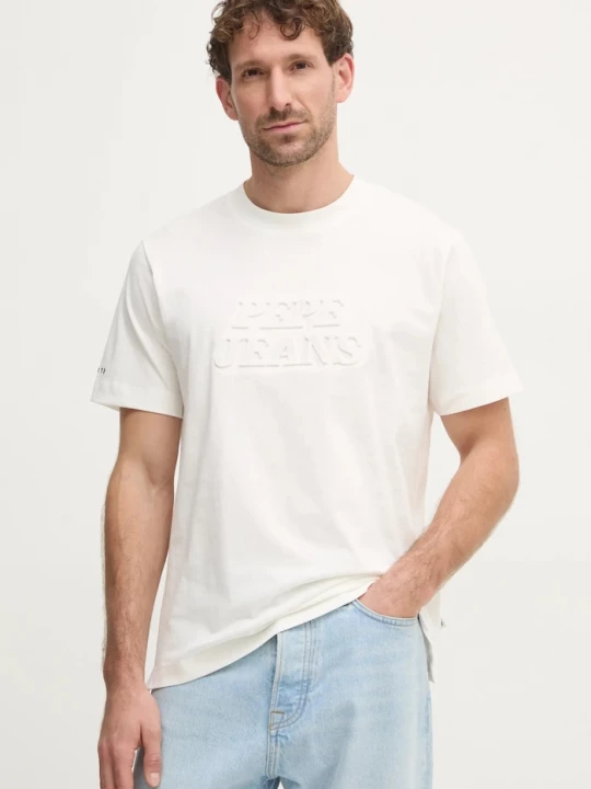 Obrázek produktu Pepe Jeans Bavlněné tričko Pepe Jeans DARIUS TEE béžová