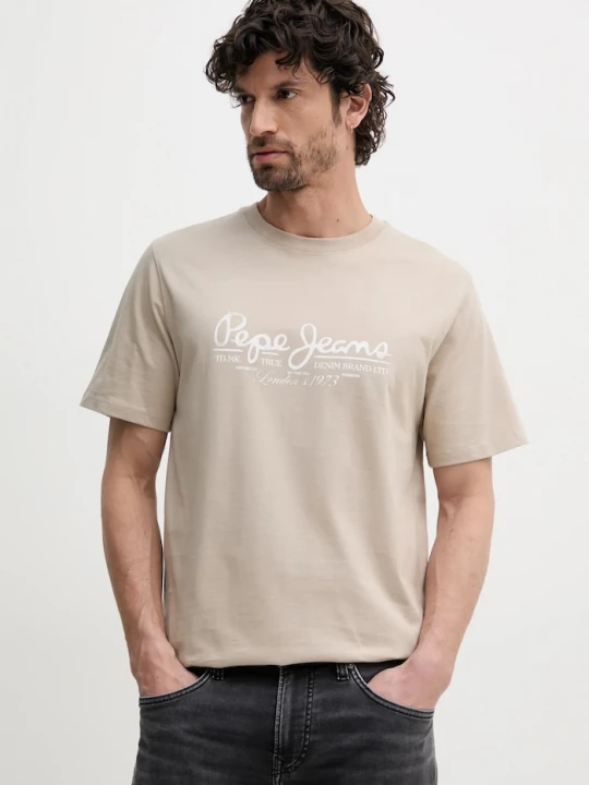 Obrázek produktu Pepe Jeans Bavlněné tričko DUMAS TEE béžová