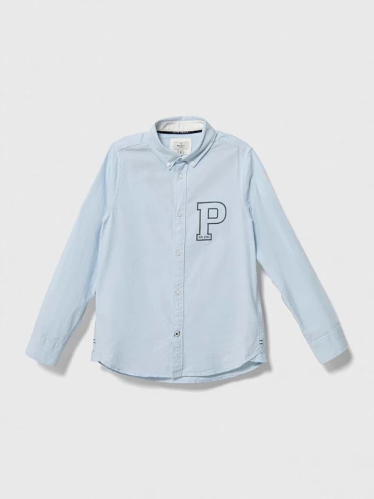 Obrázek produktu Pepe Jeans Dětská bavlněná košile Pepe Jeans modrá