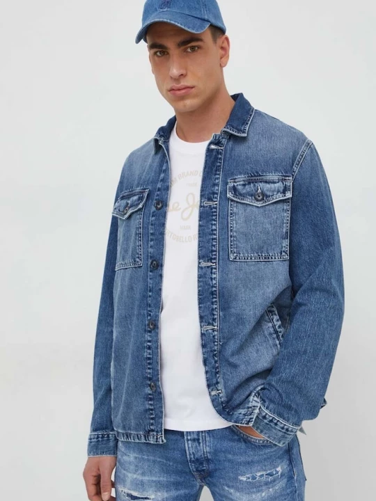 Obrázek produktu Pepe Jeans Džínová bunda Pepe Jeans Luka Stencil modrá