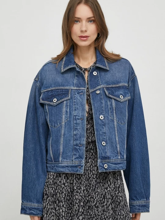 Obrázek produktu Pepe Jeans Džínová bunda Pepe Jeans TURNER SPARKLE námořnická modř