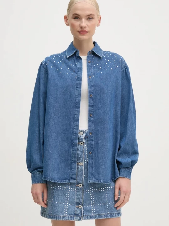 Obrázek produktu Pepe Jeans Džínová košile Pepe Jeans CHARLIE SPARKLE modrá
