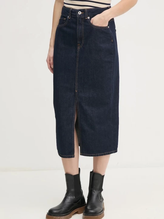 Obrázek produktu Pepe Jeans Džínová sukně Pepe Jeans MIDI SKIRT HW námořnická modř