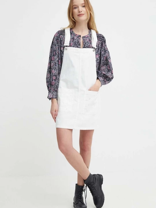 Obrázek produktu Pepe Jeans Džínové šaty Pepe Jeans VESTA ANGLAISE bílá
