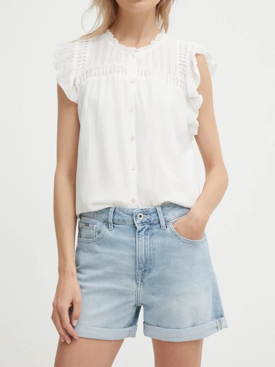 Obrázek produktu Pepe Jeans Džínové šortky Pepe Jeans SKINNY SHORT HW modrá