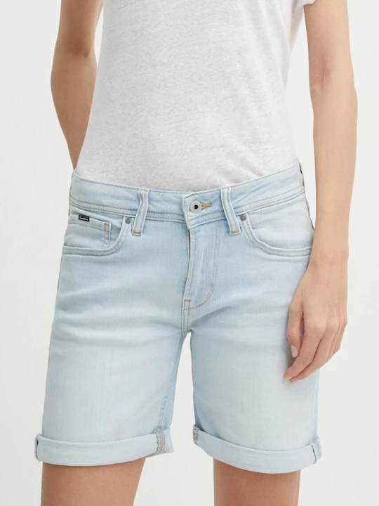 Obrázek produktu Pepe Jeans Džínové šortky Pepe Jeans SLIM SHORT MW modrá