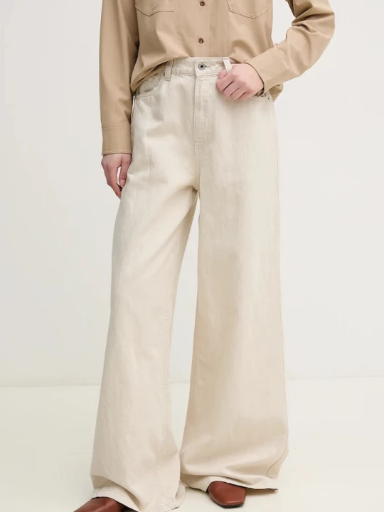 Obrázek produktu Pepe Jeans Džíny s příměsí lnu Pepe Jeans WIDE LEG JEANS UHW JAIMY béžová