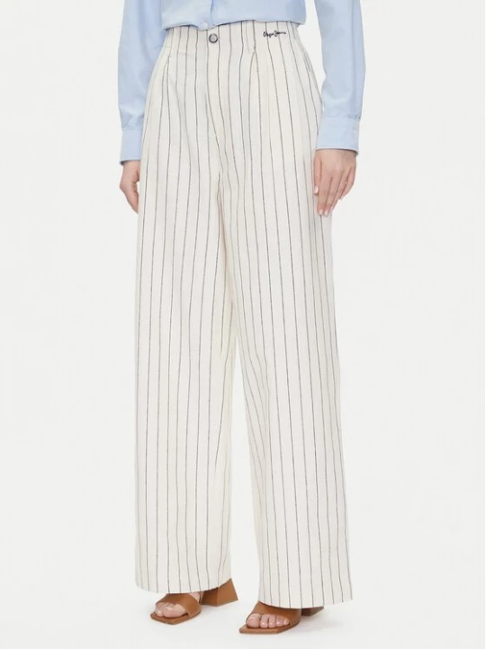 Obrázek produktu Pepe Jeans Kalhoty z materiálu Herly PL211806 Béžová Wide Leg