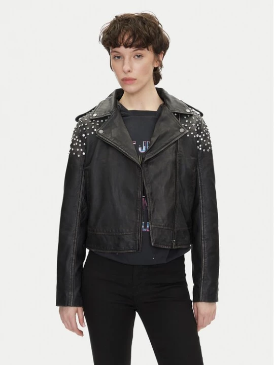 Obrázek produktu Pepe Jeans Kožená bunda Fantasy PL402523 Černá Regular Fit