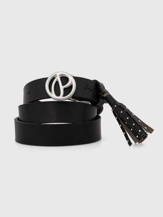 Obrázek produktu Pepe Jeans Kožený pásek Pepe Jeans ATHENAS BELT černá