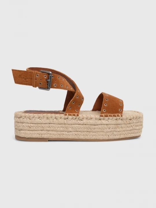 Obrázek produktu Pepe Jeans Semišové sandály PLS90657 hnědá