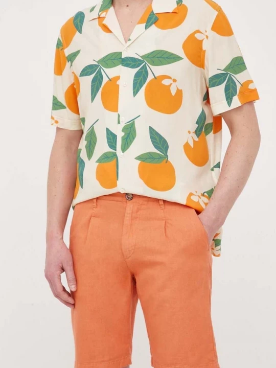 Obrázek produktu Pepe Jeans Šortky s příměsí lnu Pepe Jeans Arkin oranžová