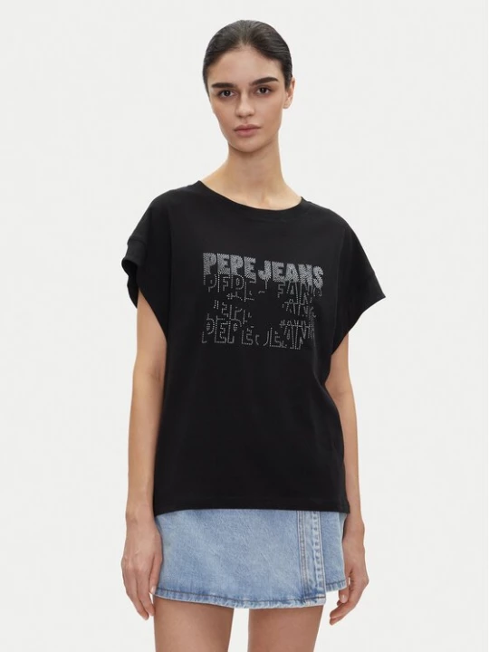 Obrázek produktu Pepe Jeans T-Shirt Lira PL505996 Černá Regular Fit